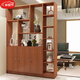 丘林瑟簡(jiǎn)約進(jìn)門(mén)玄關(guān)隔斷柜酒柜門(mén)廳客廳鞋柜儲物置物收納間廳屏風(fēng)展示柜 三門(mén)柚木付格2米高*150寬 組裝  框架結構