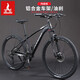 鳳凰（Phoenix） 山地車(chē)自行車(chē)成人大中學(xué)生鋁合金車(chē)架油碟剎全軸承男女運動(dòng)賽車(chē) 典雅黑+加粗可鎖死減震前叉 26寸 27速油剎版