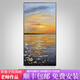 彩象現(xiàn)代手繪油畫客廳落地畫沙發(fā)裝飾畫玄關(guān)掛畫面朝大海春暖花開 摩登黑畫框 100*200純手繪+鋁合金畫框