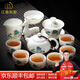 江南秋影高檔茶具套裝整套家用辦公送領(lǐng)導長(cháng)輩節日禮物喬遷開(kāi)業(yè)搬家禮品 氣壯山河10頭蓋碗茶壺羊脂玉 1件