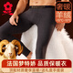 夢(mèng)特嬌羊絨蠶絲保暖褲男士加絨秋褲棉毛褲德絨發(fā)熱打底褲無(wú)痕線(xiàn)褲襯褲冬 明膠-公爵灰 XL 【適合140-165斤】