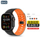 BHO【運動(dòng)硅膠】適用蘋(píng)果手表表帶apple iwatch ultra3/2/s11表帶s10/9/8/7運動(dòng)硅膠se3/2表帶男生款 黑橙色 【44/45/46/49mm】表盤(pán)通用