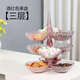 Jidaocook2022新款創(chuàng  )意下午不同形狀的盤(pán)子水果盤(pán)客廳點(diǎn)心零食架蛋糕架三層 酒紅色（三層）
