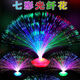 十方秀才 底座光纖燈LED七彩閃光小夜燈發(fā)光滿天星節(jié)日裝飾燈地?cái)?光纖滿天星彩燈