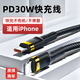 艾勝者 PD30W快充手機(jī)數(shù)據(jù)線Type-C轉(zhuǎn)Lightning編織充電線器適用于蘋果平板iPad/iPhone11Pro/12/13/14/X 黑金色|適用蘋果【PD30W快充】不傷機(jī) 1.5米