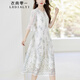 衣典零一（LEDIALYI）真絲連衣裙2025夏季女裝新款杭州高端品牌中年桑蠶絲碎花裙子夏天 綠色 M