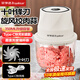 榮事達（Royalstar）蒜泥搗碎器電動(dòng)拉蒜器蒜蓉攪碎器蔥姜蒜粉碎器打蒜末神器多功能小型家用嬰兒輔食料理絞肉機 【十葉刀+絲滑切絞】 0.35L 加厚玻璃杯