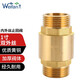 薇凡（weifan） 全銅加厚內(nèi)外絲止回閥 水管水表止逆閥彈簧單向閥立式 1寸雙外絲立式止回閥