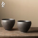 九土 手工粗陶茶壺日式復(fù)古側(cè)把手抓壺帶過濾孔泡茶壺家用功夫茶具 品茗杯-兩個(gè)