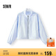 森馬（Semir）外套女秋短款蕾絲寬松蝙蝠袖棉麻立領(lǐng)2025小清新夾克10A525108002