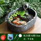 創(chuàng  )意陶瓷流水循環(huán)水辦公室桌面裝飾品茶幾噴泉水景小擺件開(kāi)業(yè) 【套餐一】荷葉盆+水泵