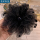 頂妃（DING FEI）牡丹花羽毛抓夾發(fā)夾女高顏值輕奢發(fā)夾2025新款網(wǎng)紅氣質(zhì)盤(pán)發(fā)鯊魚(yú)夾 牡丹花羽毛抓夾 A24-204