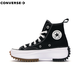 匡威（Converse）RunStarHike 黑白熊貓 高幫厚底增高帆布運動(dòng)鞋情侶休閑鞋男女鞋 166800C 黑色 37 /4.5