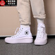 Converse匡威女鞋運動(dòng)鞋秋冬新款復古潮流厚底增高帆布鞋學(xué)生高幫休閑鞋板鞋568497C 568498C白色 37