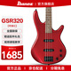 IBANEZ依班娜電貝斯GSR200/GSR320/280QA初學(xué)入門(mén)電貝司被動(dòng)四五弦bass GSR320-CA 蘋(píng)果紅
