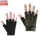 MUXIWEIER兒童戰術(shù)手套半指騎車(chē)訓練手套男孩女孩戶(hù)外運動(dòng)全指手套 ZYB露指軍綠色 M（5-8歲）