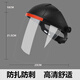 打藥防護(hù)面罩打農(nóng)藥防護(hù)罩全臉果園噴藥帽子護(hù)罩防毒面具護(hù)目鏡帽高清不起霧角磨機(jī)切割打磨割草防飛濺 【打板栗專用】豪華黑頂白屏款