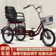 玉龍新款豪華軟座踏步車可前后調(diào)節(jié)休閑鍛煉代步家用三輪自行車 18寸酒紅色（豪華軟座）