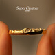 SUPERCUSTOM超定 絕美山系戒指18K金足金黃金情侶對戒山峰戒指 日照金山 【珠穆朗瑪峰】 【足金999黃金版 定制聯(lián)系客服】