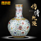 雅客韻景德鎮(zhèn)陶瓷花瓶仿清乾隆斗彩天球瓶客廳插花瓷瓶博古架裝飾品擺件 仿清乾隆暗八仙纏枝蓮天球瓶