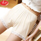 浪莎冰絲涼感安全褲女超薄內穿外穿防走光不卷邊夏季寬松居家打底褲 【蕾絲邊】膚色 XL (175/100)