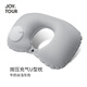 佳途充氣U型枕旅行便攜式飛機火車(chē)高鐵睡覺(jué)護頸充氣枕-牛奶絲淺灰色