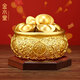 金水堂黃銅聚寶盆風(fēng)水?dāng)[件擺件八方來財(cái)聚財(cái)盆黃銅米缸家居裝飾招財(cái)擺件 財(cái)源滾滾-直徑約8.5cm套裝