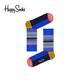 Happy Socks秋冬款襪子女男襪多巴胺戶(hù)外彩色波點(diǎn)棉襪中筒襪 摩登條紋 1雙 M 36-40