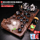 端巖實(shí)木橡木茶盤(pán)全自動(dòng)一體流水霧化茶臺(tái)整套功夫茶具套裝辦公室家用 檀色龍騰四海/建盞自動(dòng) 1件