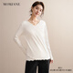 Mom Jane哺乳上衣孕婦裝秋冬款保暖外出辣媽款打底內搭喂奶產(chǎn)后內衣月子服 米白色 L