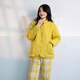 宜色家家居服男女士加厚睡衣 三層夾棉冬季可外穿加厚高端情侶家居服 立領(lǐng)棉服-女款 麥穗黃燦 L