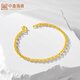 中鑫珠寶黃金環(huán)環(huán)相扣手鏈女足金999.9經(jīng)典圓泰國細(xì)手鏈送女友女神節(jié)首飾 6.52g（18cm）