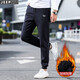 JEEP SPIRIT吉普休閑衛(wèi)褲男加絨厚款運(yùn)動(dòng)休閑褲直筒寬松秋冬保暖長(zhǎng)褲子 SP7045B藍(lán)色 L碼（31-32）