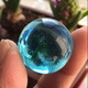 潮鳴玻璃珠30mm水晶球玻璃珠孩童玩具玩耍彈珠 魔幻球 綠植園藝魚(yú)缸裝 3厘米湖藍色