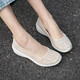 斯凱奇（Skechers）夏季女鞋2025新款軟底網(wǎng)面一腳蹬穿脫休閑老人鞋媽媽鞋中老年鞋 23758-NAT /自然色 37.5 /建議拍小一碼