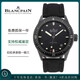 寶珀（blancpain）【二手99新】寶珀經(jīng)典系列五十噚系列緞面磨砂精鋼鈦金屬陶瓷時(shí)尚休閑商務(wù)正裝皮帶自動(dòng)機械男表 五十噚5000-0130-B52A 43.6表徑 全套
