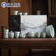 蘇氏陶瓷（SUSHI CERAMICS）汝窯功夫茶具側把泡茶壺三才蓋碗茶杯茶洗六君子大套組禮盒裝