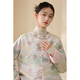 初蟬衣事新中式外套秋裝女秋冬國(guó)風(fēng)茶服上衣仿宋錦花絲絨氣質(zhì)盤扣棉衣 花色（短外套）不夾棉 S（現(xiàn)貨）