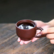 茗陽 宜興原礦全手工紫砂杯 品茗杯茶碗 原礦老紫泥小茶杯口杯圓玉杯 單個價