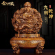 鑫大華威招財九轉(zhuǎn)乾坤鼎擺件客廳玄關(guān)老板辦公室裝飾公司喬遷開業(yè)工藝禮品 小號紫檀色可轉(zhuǎn)：24*24*35cm