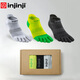 injinji五指襪三雙短筒薄款coolmax吸汗速干防水泡健身跑步襪分腳趾襪 三葉草+黑+灰 M