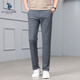 U.S. POLO ASSN.保羅休閑褲男春夏新款商務(wù)百搭直筒長(cháng)褲舒適微彈褲子 灰色 30
