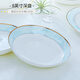 厚秀堂 景德鎮喬遷新居餐具套裝碗盤(pán)家用碗碟套裝骨瓷網(wǎng)紅輕奢歐式簡(jiǎn)約 8英寸深盤(pán)（2個(gè)）藍色之戀