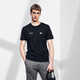 AK男裝衣多穿22年新款夏季休閑上衣合體版簡(jiǎn)約小印花短袖T恤男2200026 黑色 L