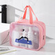 WEEKEIGHT健身游泳包女干濕分離便攜手提透明洗漱收納包小兒童防水沙灘包男泳衣收納袋大容量防水袋 粉色中號