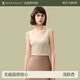 夢(mèng)特嬌無(wú)痕莫代爾背心女內搭薄款小吊帶無(wú)袖打底衫冰絲涼感緊身汗衫夏季 【圓領(lǐng)】淺膚杏 M 【適合80-100斤】