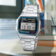 卡西歐（CASIO）小銀塊小方塊大贏家大鵬甜茶同款A(yù)158W A159 A168WA  A164W電子表 A158WA-1DF 【附加貼膜】