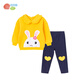 貝貝怡【官方發(fā)售】女童衛衣套裝秋季抓絨保暖親膚可愛(ài)卡通印花 黃色 110 (身高100-110cm/3-5歲)