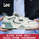 Lee男鞋2025新款夏季休閑鞋男厚底面包鞋真皮休閑板鞋高端潮牌鞋子男 綠色 【透氣夏季款】 42 【偏大/請拍小一碼】