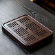 唐豐黑檀木茶盤(pán)家用高端功夫茶具瀝水托盤(pán)長(cháng)方形實(shí)木茶臺小型儲水托盤(pán) 藏茗茶盤(pán)(黑檀木)43*33*5cm